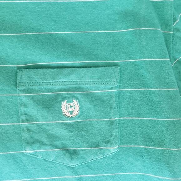 Chaps Green/White Stripe Polo - Picture 4 of 6